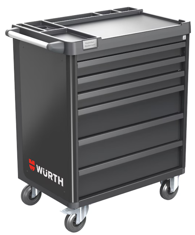 Würth System-Werkstattwagen BASIC 8.8 "Verkehrsschwarz" I 6 Schubladen
