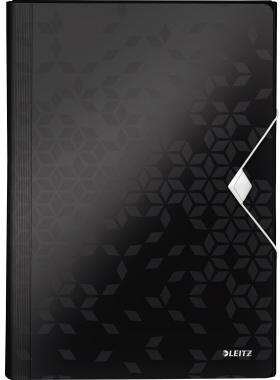 LEITZ Fächermappe Leitz WOW DIN A4 Polypropylen schwarz 6 Fächer