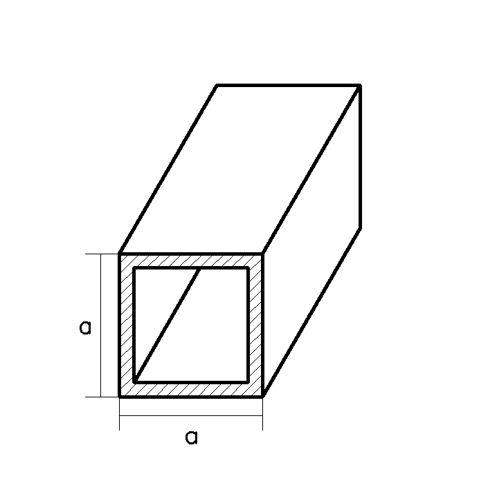 20/20/2,0 mm Quadratrohr / Profilrohr S235 | Länge 6000mm
