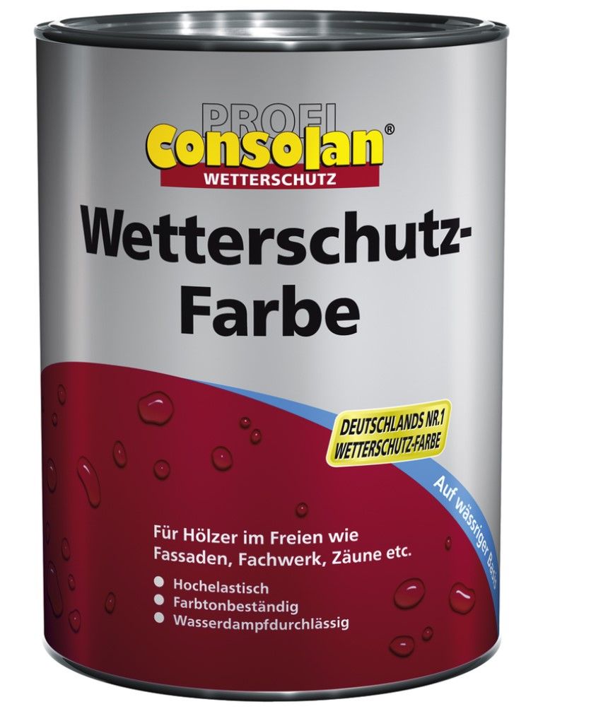 Consolan Profi Wetterschutzfarbe 2,5 l | Blaugrau