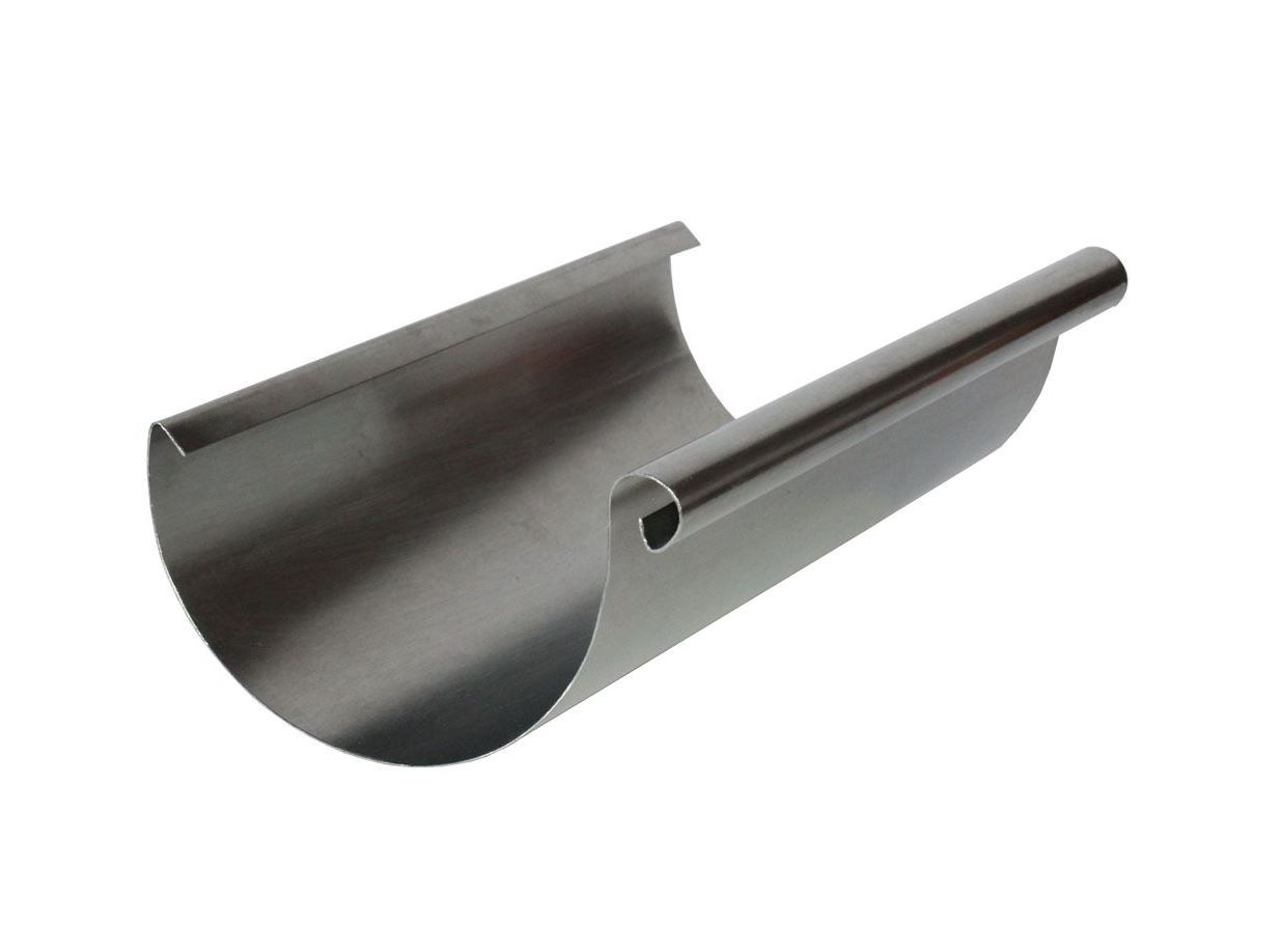 Dachrinne 7tlg.  Fixlänge 2990mm, inkl. Endböden und Ausschnitt für Enwässerung links