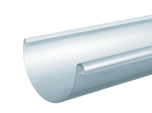 3m /7-tlg.  Dachrinne halbrund | Zink walzblank