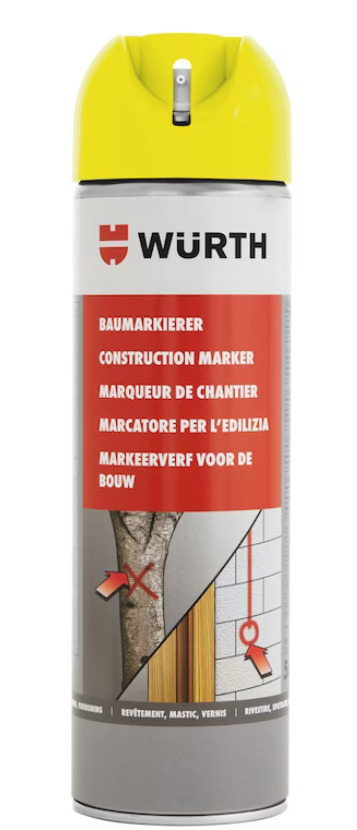 Baumarkierer von Würth Neongelb