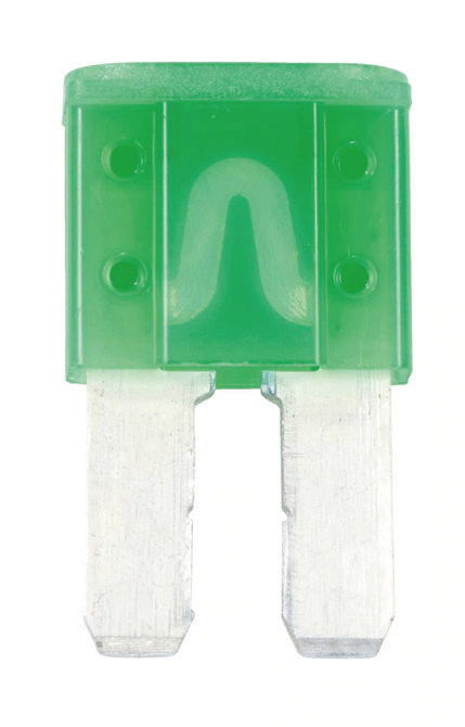 Flachstecksicherung MICRO 2 Silver 30 A I Grün
