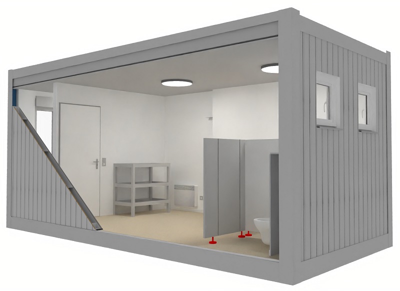 Modulraum Typ 781 als Sanitärmodul mit WC