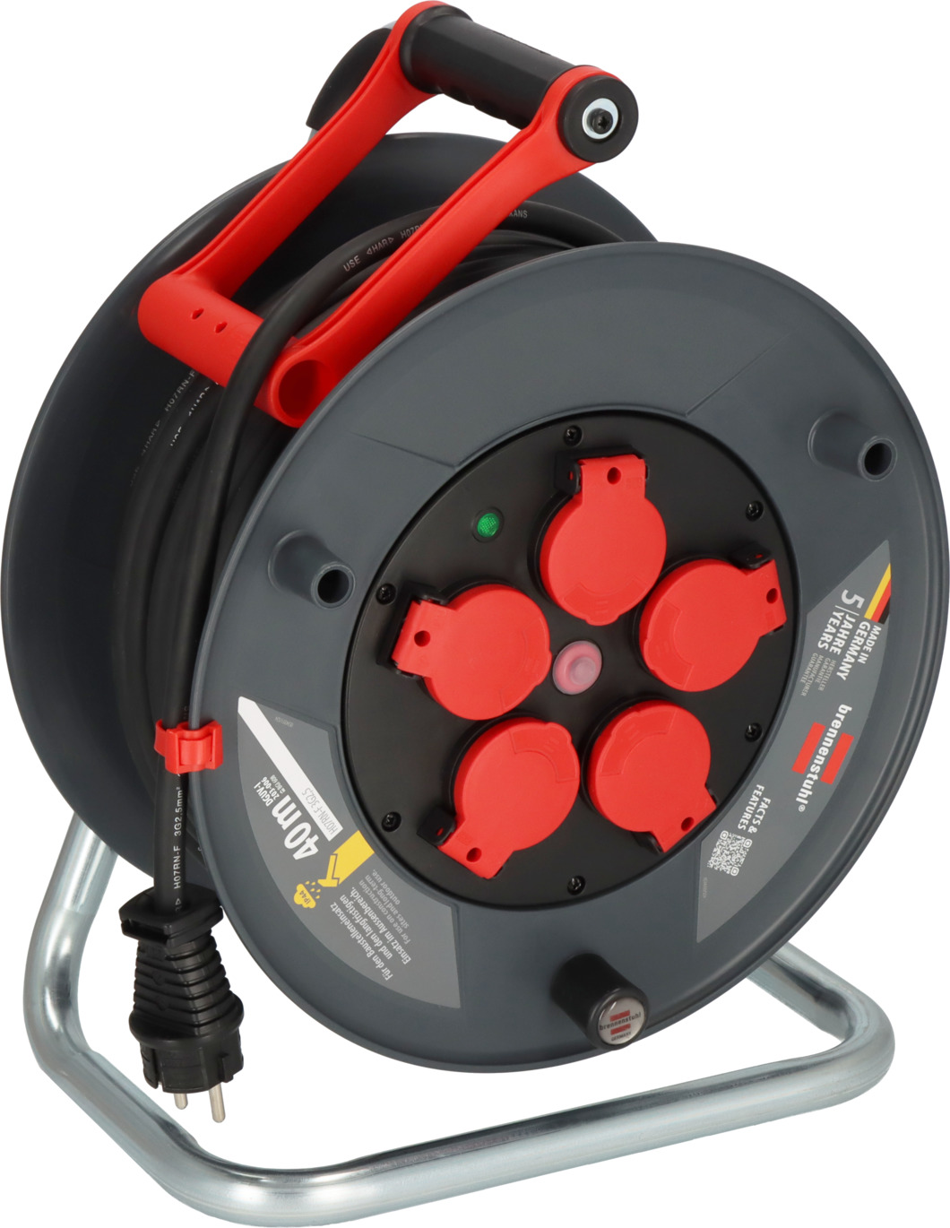 Professional Kabeltrommel 320 KU 4200 mit 40m Kabel in schwarz