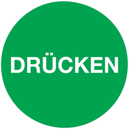 Türaufkleber D.50 mmLxB Drücken Folie se