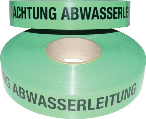 Trassenwarnband Aufdruck Achtung Abwasse