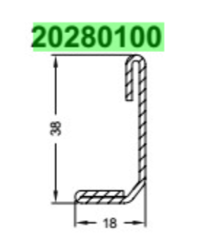20280100 Verstärkungsprofil 18/38/1,5 I RG126