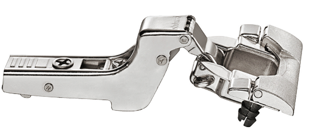 Topfscharnier, Blum Clip Top 110°, Innenanschlag, mit Schließautomatik, ohne Schließdämpfung