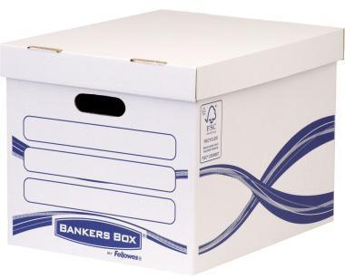 BANKERS BOX Archivschachtel Bankers Box® Basic Standard 31,7 x 28,7 x 38,4 cm (B x H x T) DIN A4 mit Archivdruck Karton 100 % recycelt