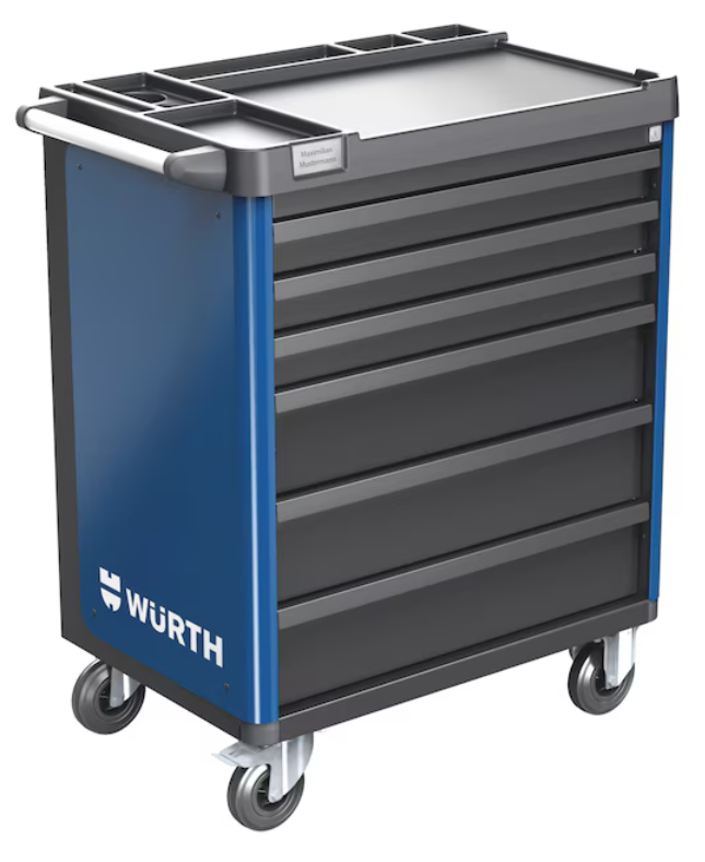 Würth System-Werkstattwagen BASIC 8.8 "Enzianblau" I 6 Schubladen