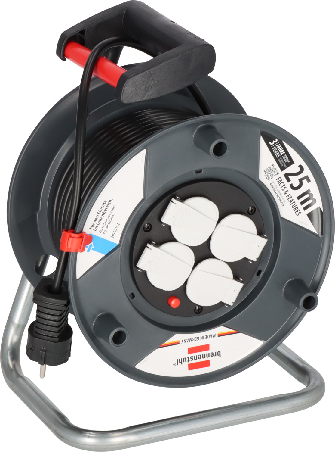 Garant® E Kabeltrommel (25m Kabel, Spezialkunststoff, Made in Germany)