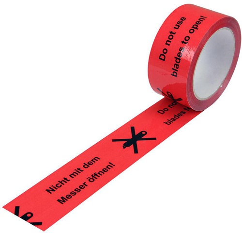 TRANSPAK Warnklebeband PP  Breite 50mm Länge 66m Stärke 52µ PP rot