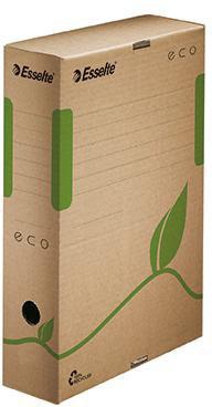 ESSELTE Archivbox Esselte ECO 8 x 32,7 x 23,3 cm (B x H x T) DIN A4 mit Archivdruck Wellpappe 100 % recycelt naturbraun