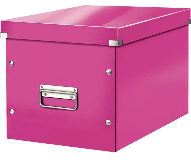 LEITZ Archivbox Leitz Click & Store WOW Cube L 32 x 31 x 36 cm (B x H x T) DIN A4 ohne Archivdruck Graukarton Polypropylenfolie