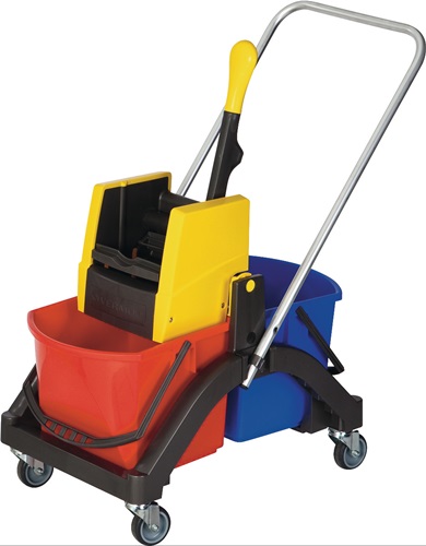 Reinigungswagenset Eimer 2 x 17l u.Press