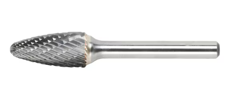 12x25 mm Hartmetall Frässtift Zahnung MX (Rundbogenform)