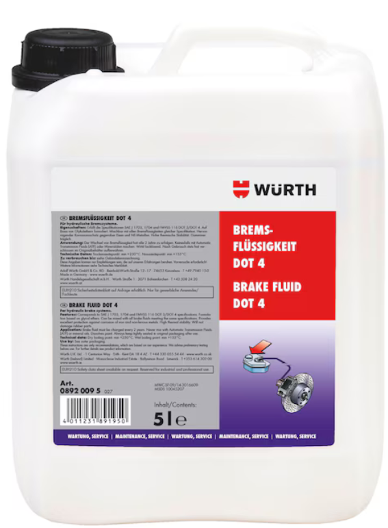 Bremsflüssigkeit DOT 4 für hydraulische Bremssysteme I 5 l