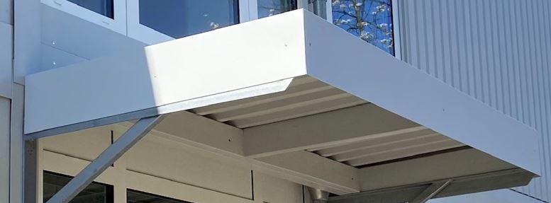 Set Vordach Holzrahmen /ohne Trapezblecheindeckung