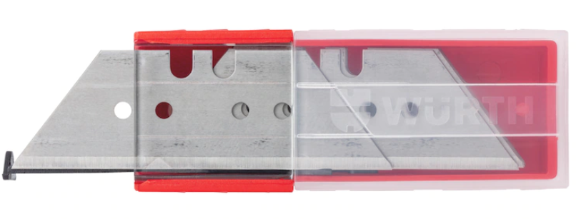 Würth Trapezklinge / Cutterklinge (10 Stück im Spender)