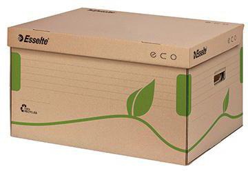ESSELTE Archivbox Esselte ECO 43,9 x 24,2 x 34,5 cm (B x H x T) DIN A4 mit Archivdruck Wellpappe 100 % recycelt naturbraun