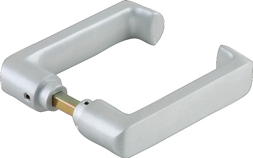 Glastürdrückerpaar RONDO LM silber elox.