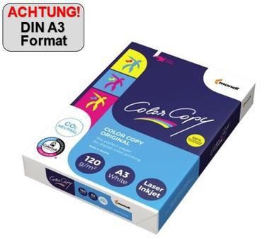 COLOR COPY Kopierpapier Color Copy DIN A3 120g/m² elementar chlorfrei gebleicht holzfrei weiß 250 Bl./Pack.