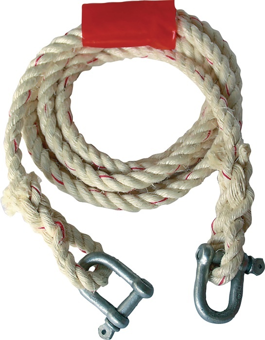 2500kg Auto-Abschleppseil Sisal Schäkel/Schäkel