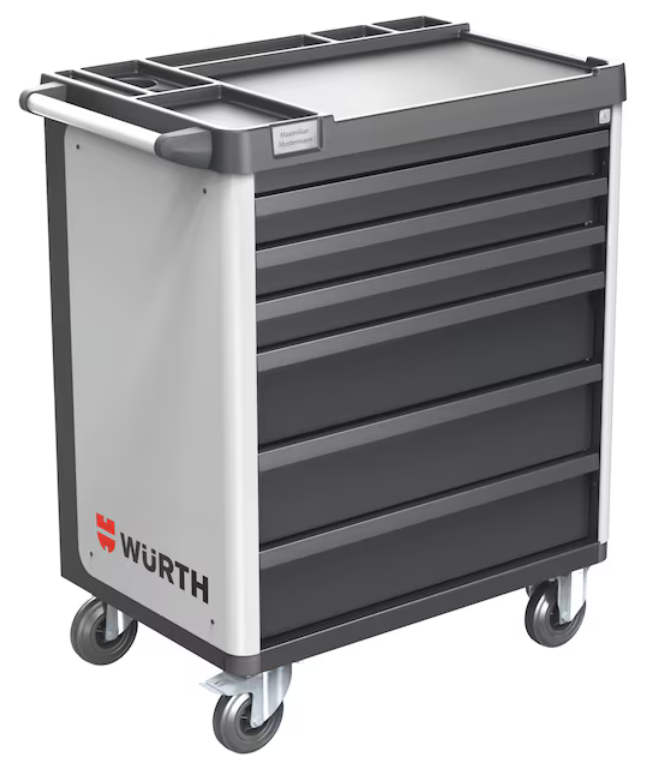 Würth System-Werkstattwagen BASIC 8.8 "Telegrau" I 6 Schubladen