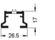 13168360 Führungsschiene, gelocht (VE=6,5 m) I RG151