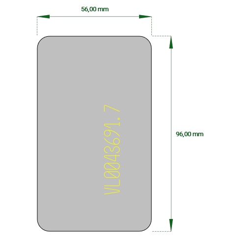 Blechplatte 5mm 56/96mm