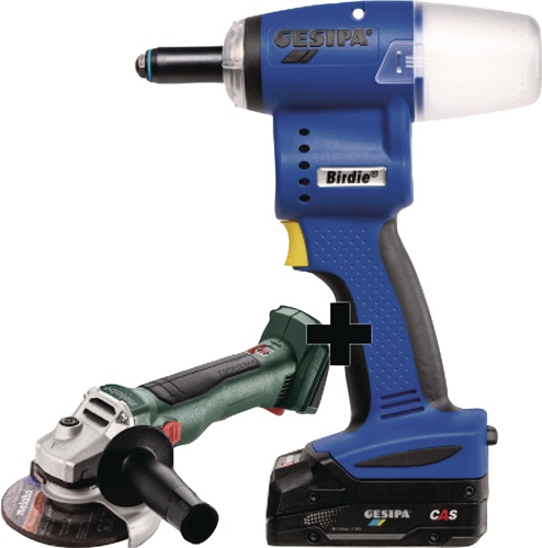 Akkublindnietsetzgerät-Set Birdie® 10000