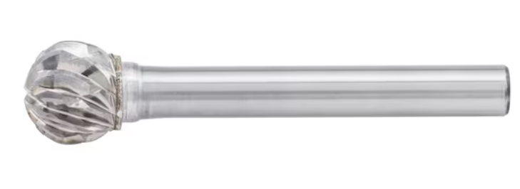 12x11 mm Hartmetall Frässtift Zahnung STEEL (Kugelform)