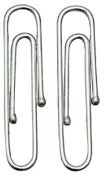 NORICA Büroklammer NORICA® glatt runde Form mit Kugelenden 24mm Metall verzinkt silber 100 St./Pack.