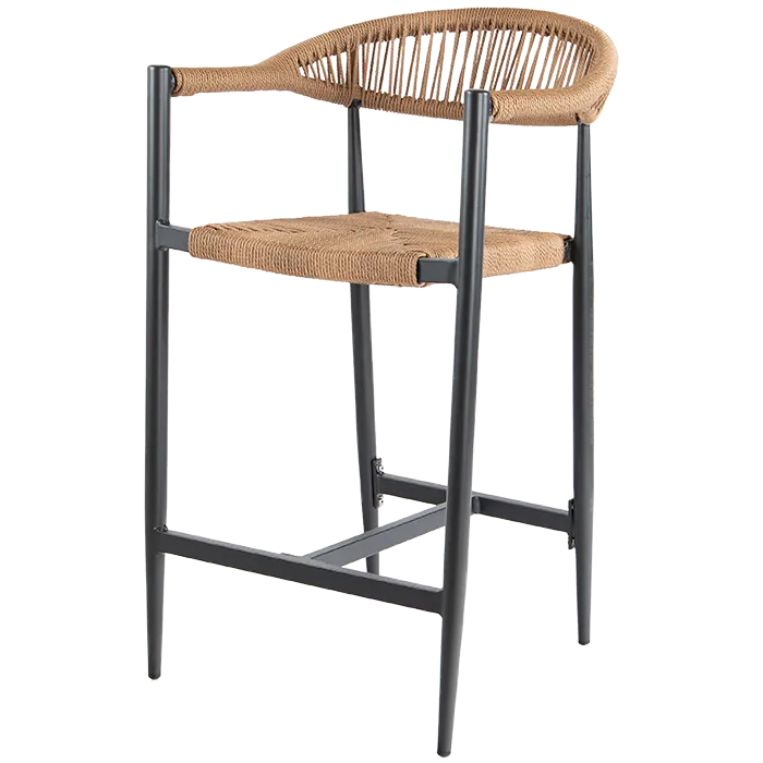 Barhocker Thea mit Seilgeflecht in verschiedenen Farben