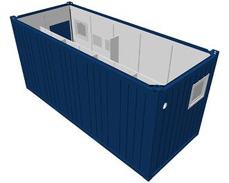Herren Sanitärcontainer 20 Fuss / 6 Meter