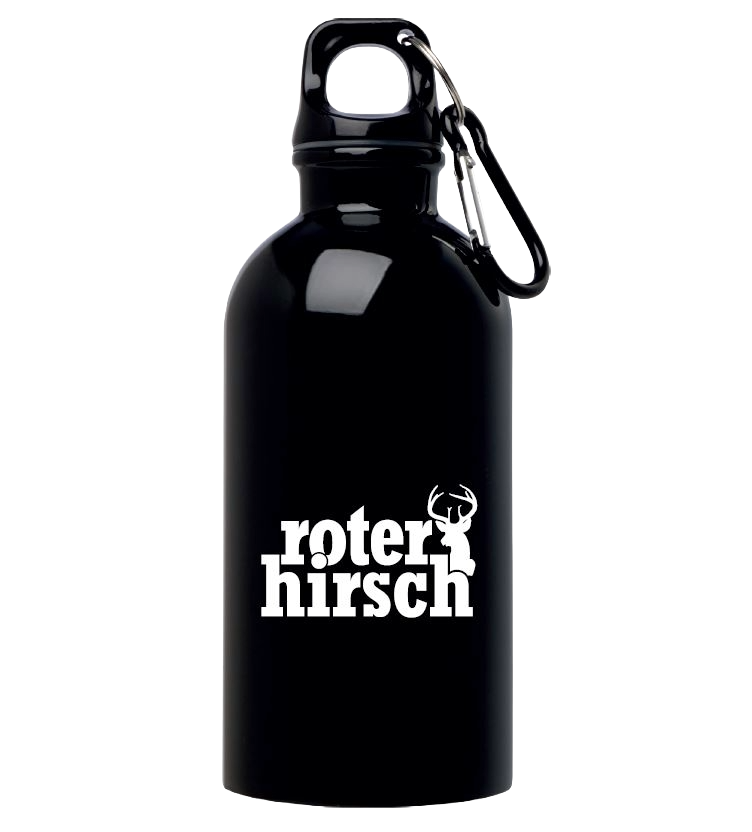 roter hirsch Trinkflasche | BLACK