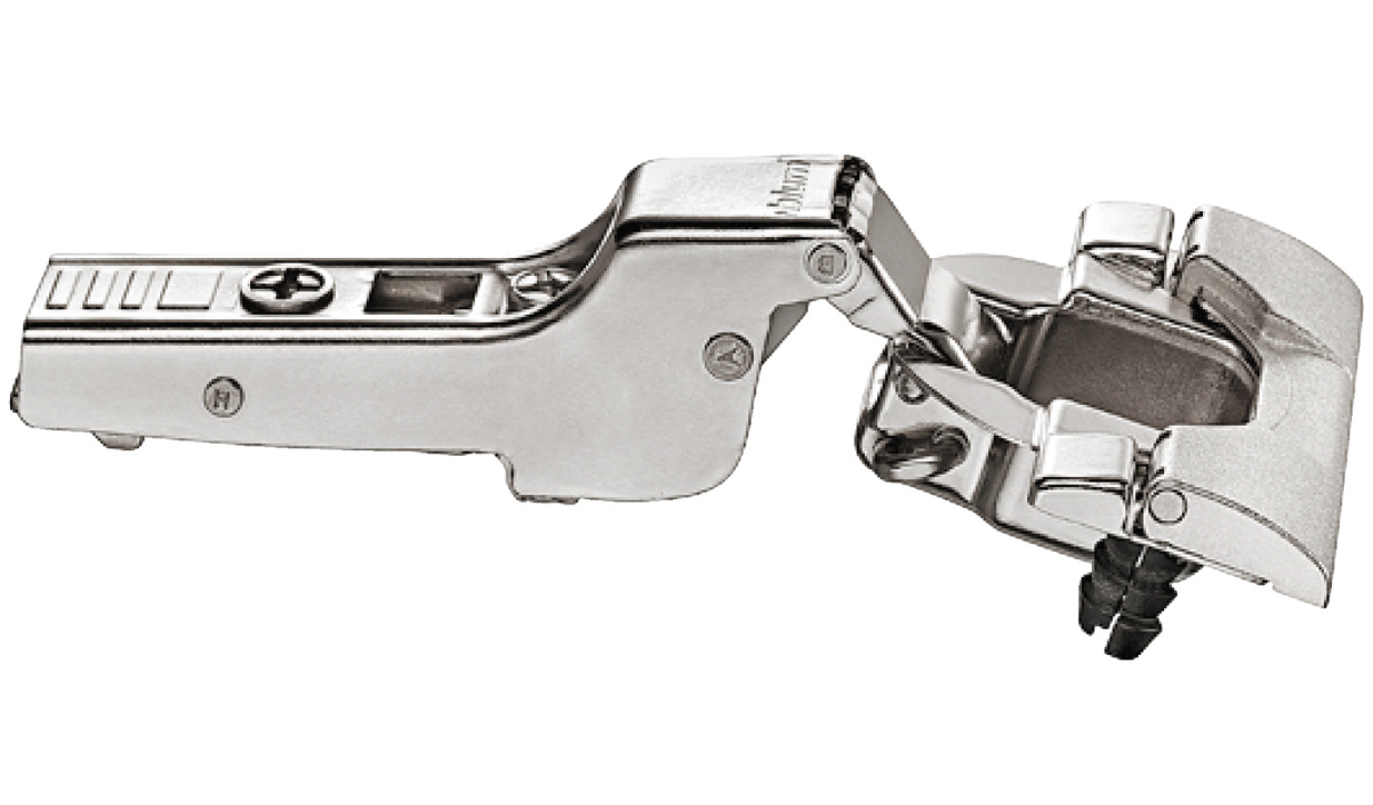 Topfscharnier, Blum Clip Top 110°, Mittel-/Zwillingsanschlag, mit Schließautomatik