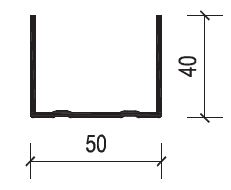 50er UW-Profil | Länge 4000 mm