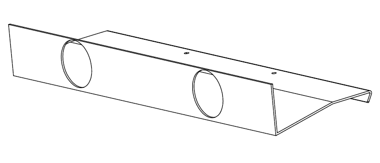 Stahlplatte in Freiform als Kantblech 852/363 mm