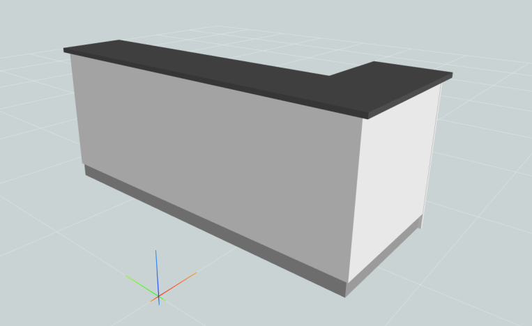 Abgewinkelte Theke für Firmen oder Praxen