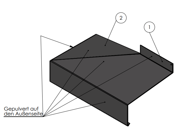 Fassadenriegel Ecke /Rechts