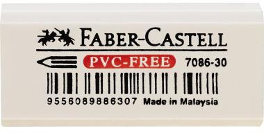 FABER-CASTELL Radierer Faber-Castell Vinyl Eraser 7086-30 Bleistifte Buntstifte 1,8 x 1,2 x 4,1 cm (B x H x L) Kunststoff weiß