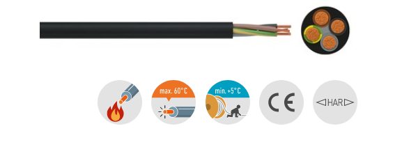 5x 1,5mm² weiße Schlauchleitung im Zuschnitt