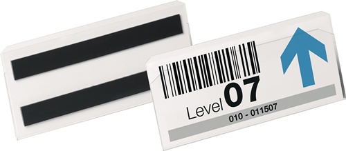 Etikettentasche B150xH67mm transp.magn.D