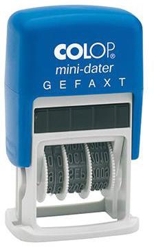 COLOP Datumstempel COLOP® mini-dater 160/L 25 x 12 mm (B x H) GEFAXT 1 Druckzeile blau/rot