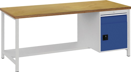 Werkbank signalblau lichtgrau B2000xH859