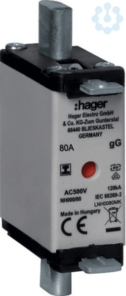 2832594 NH-Sicherung NH000 gG 500V 80A Iso-Griff