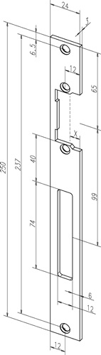 Flachschließbl.690 VA ma ktg.B.24xL.250m